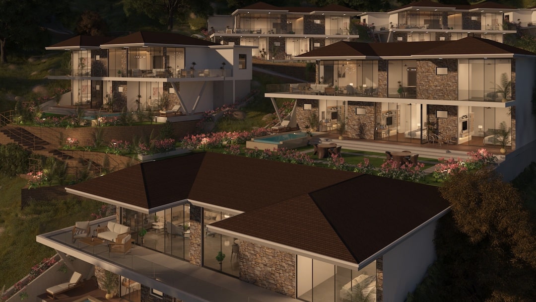 3-d view of villas