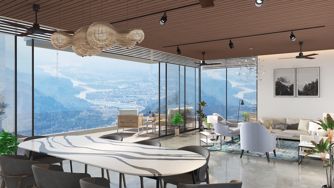 3-d view of living